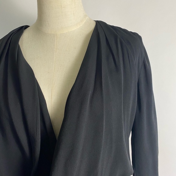 DVF Rachel Lilly Silk Crepe Cowl Neck Dress Black 2 - Picture 5 of 12